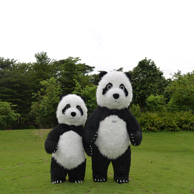 3 Meter Walking Giant Inflatable Panda Costumes Mascot Inflatable Advertising