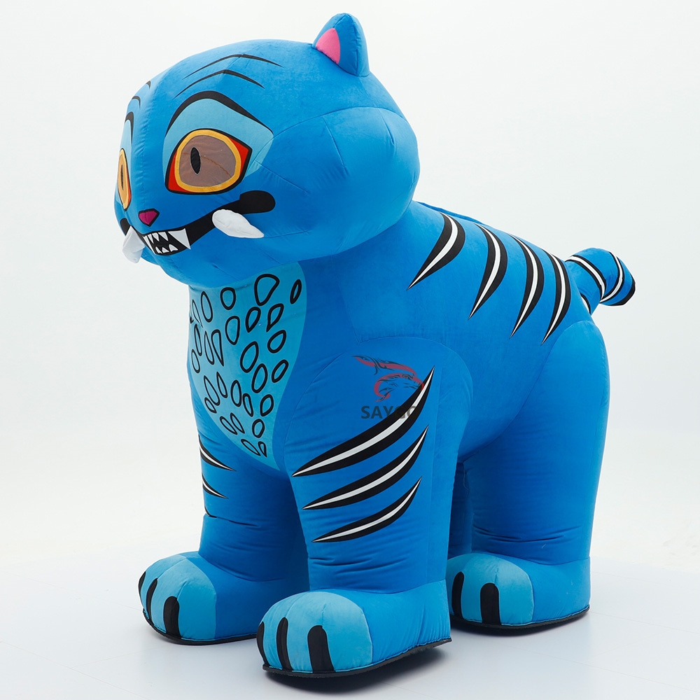 Giant Blue Tiger on 4 feet Festival Custom Made Funny Plush Animal 4 Legs Tiger Costume Mascot Giant Stitch Adult Fancy Dress Advertising Promotion Mascot,Big Mascot,Festival Custom Made Funny Plush Animal 4 Legs Tiger Costume Mascot Giant Stitch Adult Fancy Dress Advertising Promotion Mascot