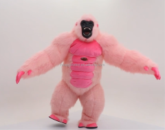 2M 2.6M 3M Pink Inflatable Gorilla Mascot Costume Suit Giant Advertising with Realistic Look for Halloween Events,Big Mascot,2M 2.6M 3M Pink Inflatable Gorilla Mascot Costume Suit Giant Advertising with Realistic Look for Halloween Events