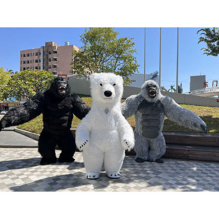 Hot Selling Custom Large Inflatable Gorilla Costume Cute Adult Party Apparel for Halloween Events Plush Anime Cartoon Mascot,Big Mascot,Hot Selling Custom Large Inflatable Gorilla Costume Cute Adult Party Apparel for Halloween Events Plush Anime Cartoon Mascot