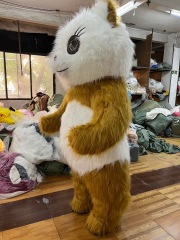 Furry Inflatable Cat Costumes Adult Halloween Cosplay Costumes Blow up Mascot Costume