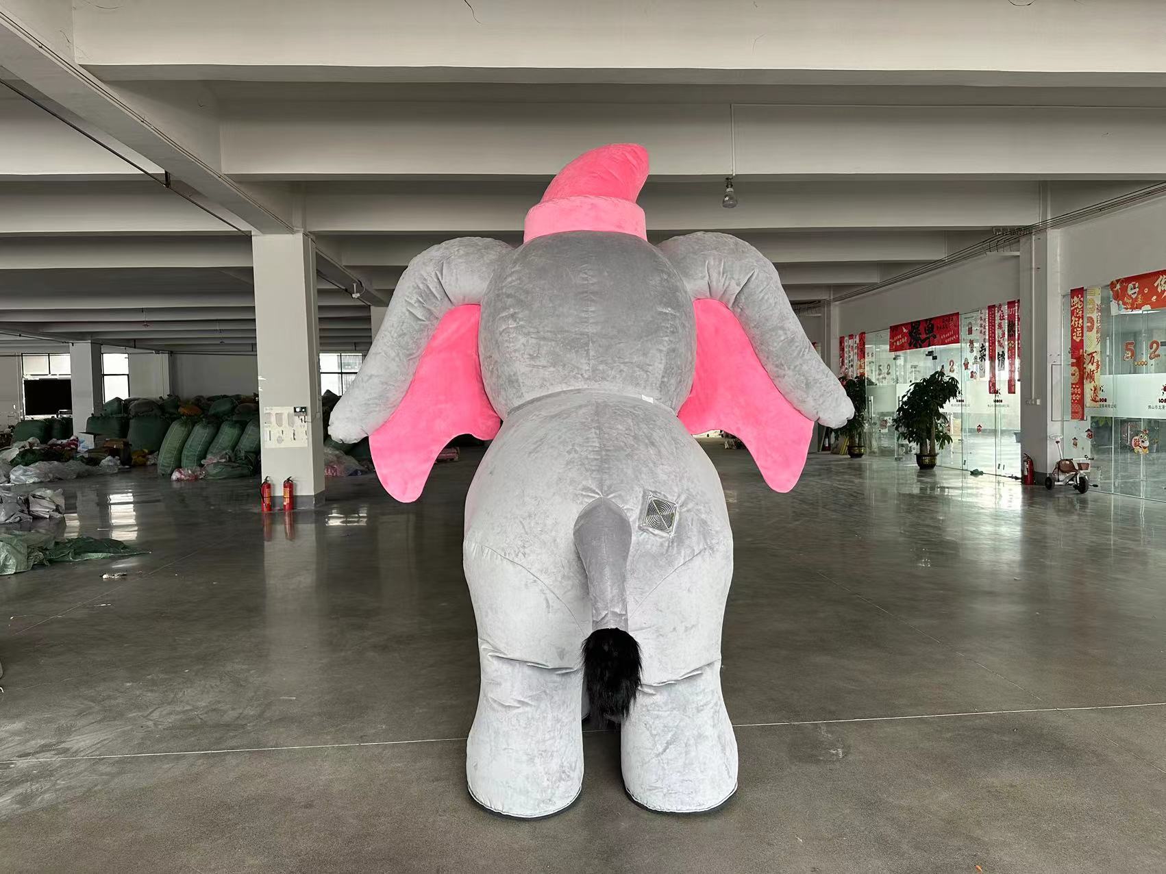 Party Advertising Cosplay Inflatable Walking Animal 4 Legs Grey Elephant Mascot Costume for Adults-Custom Design