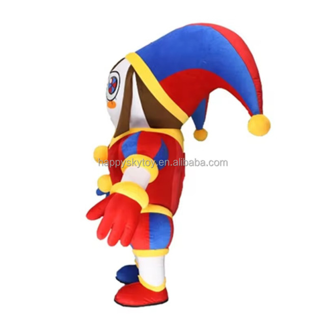Indoor/Outdoor Plush Inflatable Clown Mascot Costume for Halloween Carnival Sale Children's Dance Costumes Halloween Clown