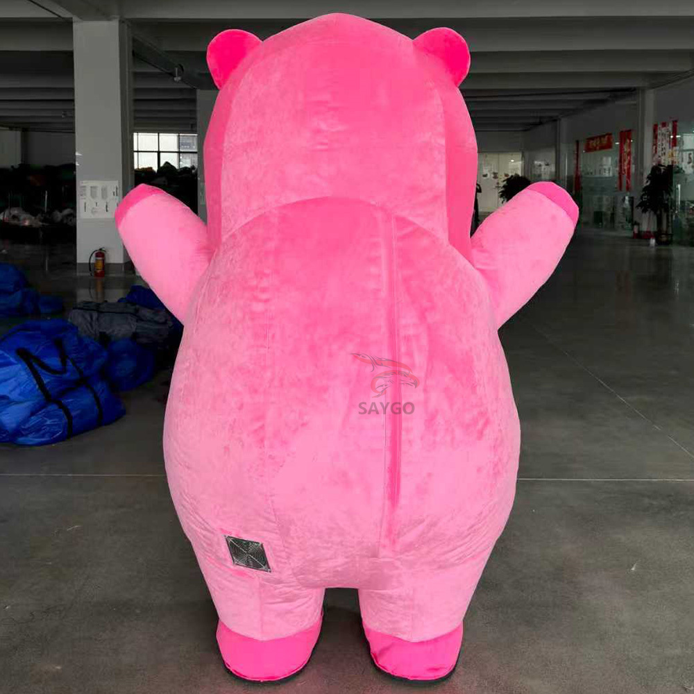 Watermelon Dress Capybara Inflatable Mascot Costumes 2.2m Giant Capybara Birthday Party Inflatable Suit for Adults Cosplay Wear