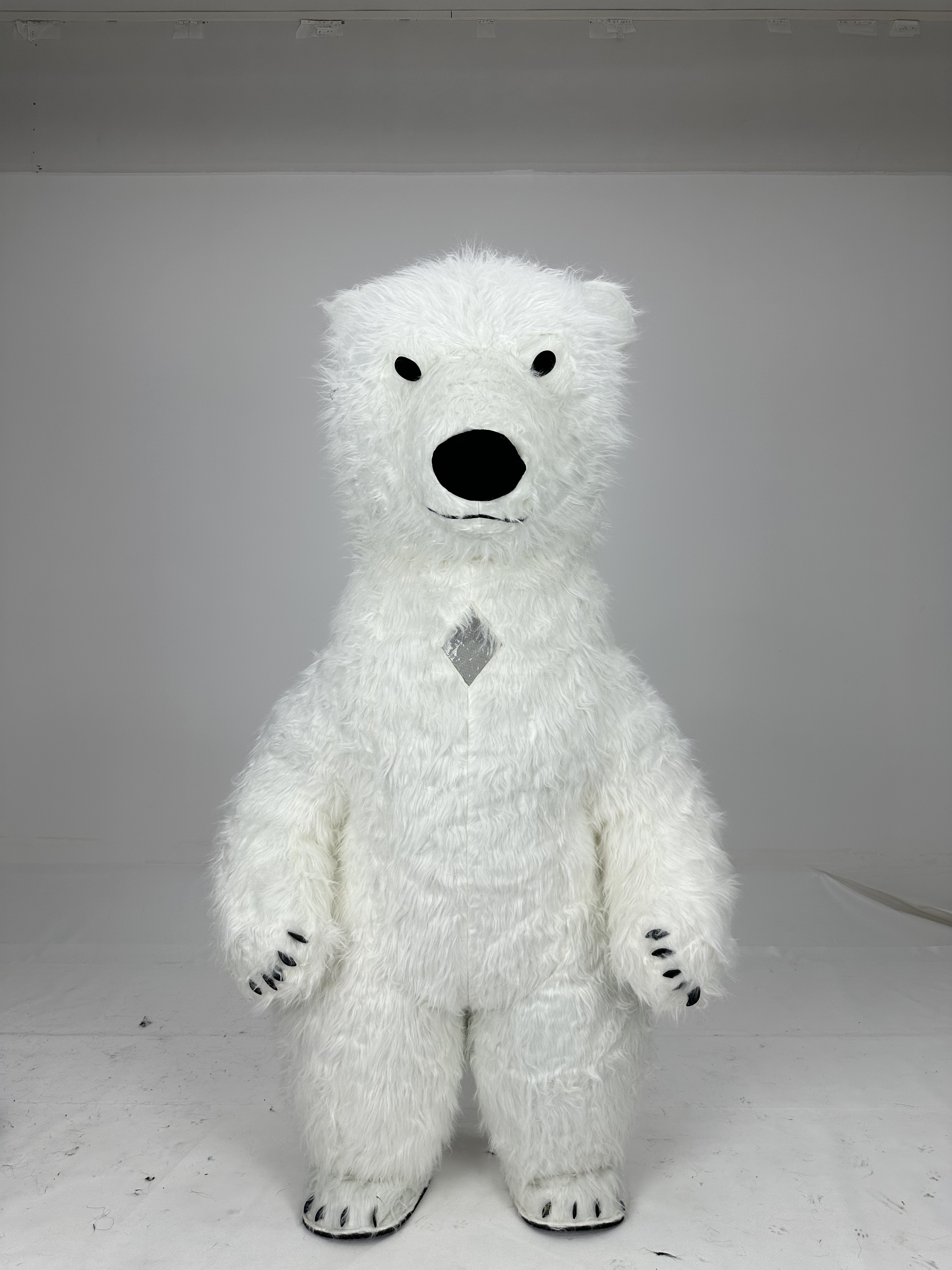 Halloween Cosplay Factory Price Wholesales Custom Halloween Adult Smiling White Polar Bear Inflatable Mascot Costume for Sale