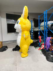 Yellow Color Giant Inflatable Rabbit Mascot Costumes for Adults Performance Wear 2m/2.6m Easter Bunny Animal Costumes Sale