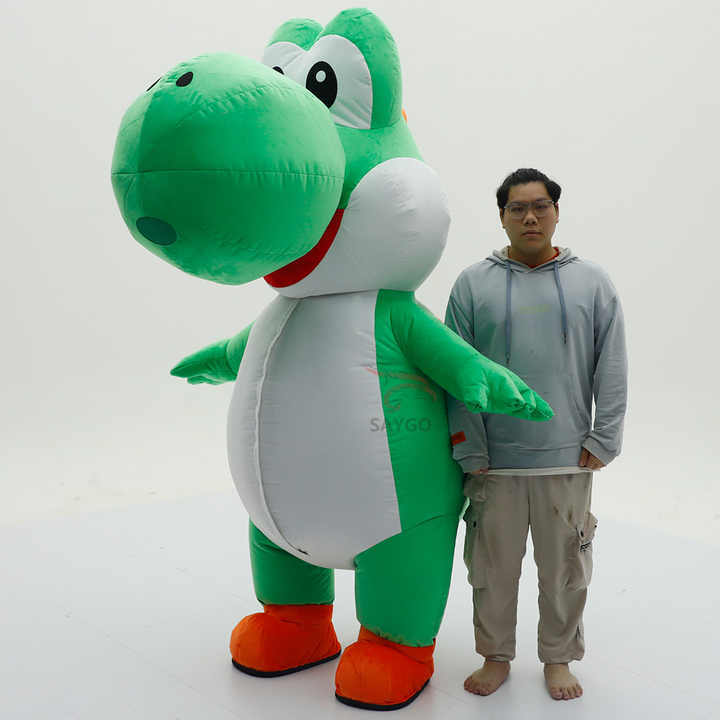New Inflatable Mario Mascot 2.6m Plush Yoshi Costumes Mascot for Adult Children's Day Stage Performance Dragon Costumes