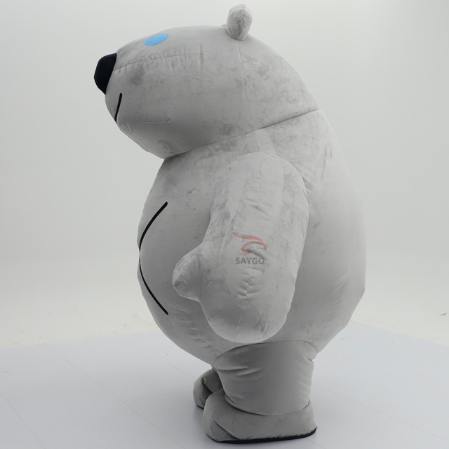 Happy Sky Inflatable Lovely Adult Gray Ocean Seal Animal Mascot Costume for Easter/Halloween Parties & Theme Parks