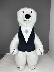 Customized Giant Outdoor Inflatable Walking Panda & Polar Bear Kawaii Mascot Costume for Adult Unisex