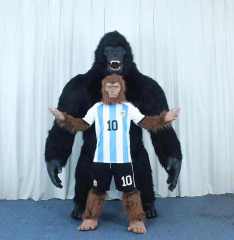 Realistic Inflatable Gorilla Mascot Costume 2.2m 2.6M 3M Plush Animal KING KONG Fancy Dress for Carnival Advertising,Big Mascot,Realistic Inflatable Gorilla Mascot Costume 2.2m 2.6M 3M Plush Animal KING KONG Fancy Dress for Carnival Advertising