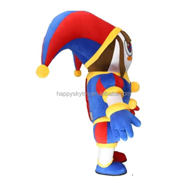 Indoor/Outdoor Plush Inflatable Clown Mascot Costume for Halloween Carnival Sale Children's Dance Costumes Halloween Clown
