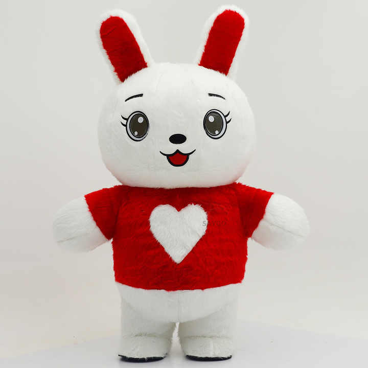 Love Heart Bunny Rabbit 2.6m Plush Costumes Mascot for Adult Children's Day Stage Performance Bunny Costumes Suit,Big Mascot,Love Heart Rabbit 2.6m Plush Costumes Mascot for Adult Children's Day Stage Performance Bunny Costumes Suit
