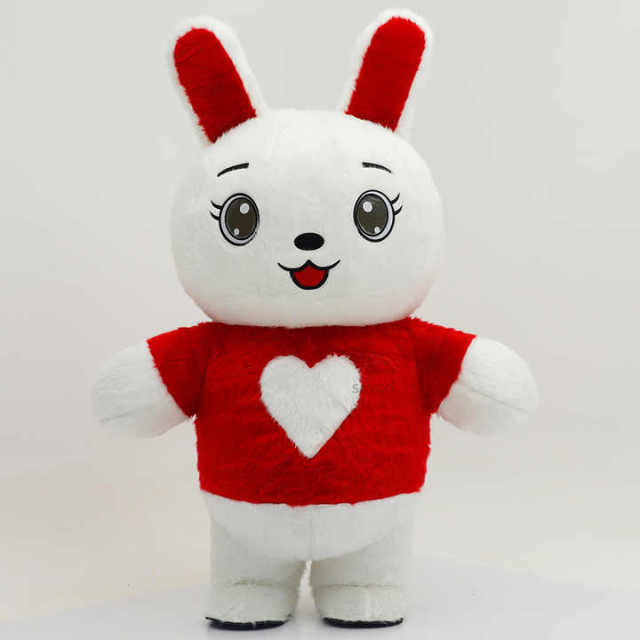Love Heart Bunny Rabbit 2.6m Plush Costumes Mascot for Adult Children's Day Stage Performance Bunny Costumes Suit,Big Mascot,Love Heart Rabbit 2.6m Plush Costumes Mascot for Adult Children's Day Stage Performance Bunny Costumes Suit