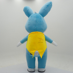 Blue Inflatable Rabbit Mascot Costume Custom Animal Cosplay Mascotte Theme Fancy Dress Carnival Party Costumes