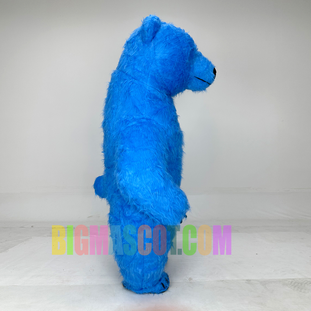 Customized Color Blue Animal Polar Bear Inflatable Mascot Costume for Adult