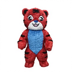 Halloween Carnival Christmas Events Rental 2.2m 2.6m Giant Fur tiger Inflatable Mascot Costumes Cartoon Cosplay tiger Suit