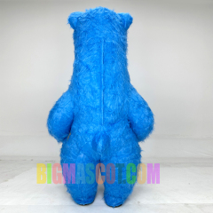 Customized Color Blue Animal Polar Bear Inflatable Mascot Costume for Adult