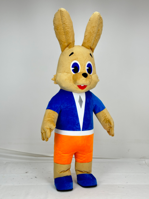 Factory Easter Bunny Hot Sale Adult Walking Inflatable Rabbit Hare Mascot Costume Cartoon Inflatable Mascot Costume Suit