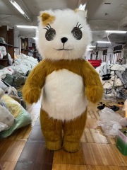 Furry Inflatable Cat Costumes Adult Halloween Cosplay Costumes Blow up Mascot Costume