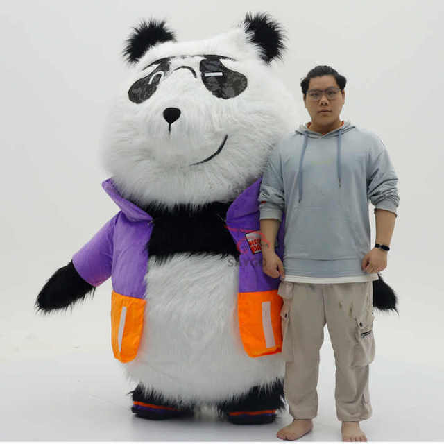Panda with Suits Inflatable Animal Mascot Costume Customized Your Design Fancy Dress Carnival Party Costumes