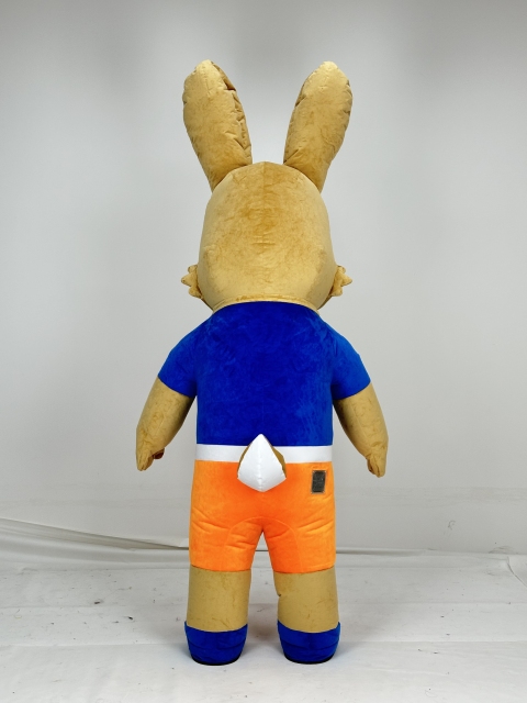 Custom Halloween Adult Nu Pogodi Features Inflatable Wolf and the Rabbit Bunny Mascot Costume for Sale