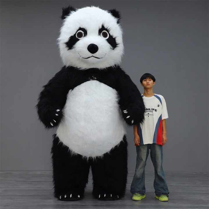 Advertising Inflatables Carnival Christmas Anime Cartoon Character Panda Bear Mascot Costumes for Adults Cosplay Enjoyment