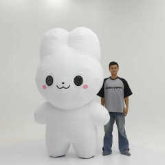 Cute Bunny Mascot Costume for Adults Events Performance Wear 2m Inflatable Bunny Costume Suits
