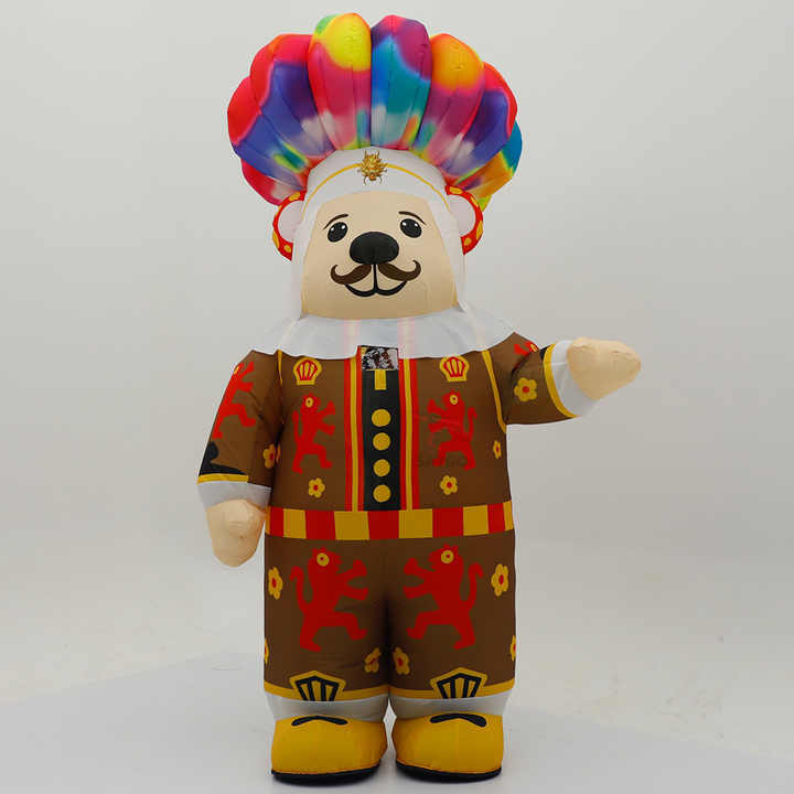 Giant Pretty Arab Bear Mascot Costume for Adults Cosplay Wear 2.2m Events Reantal Arabic Bear Brand Advertise Inflatables Cloth