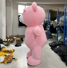 Factory Price Size 2.6m High Quality Inflatable Anime Adult Costumes pink Teddy Bear Inflatable Mascot Costume for Advertising