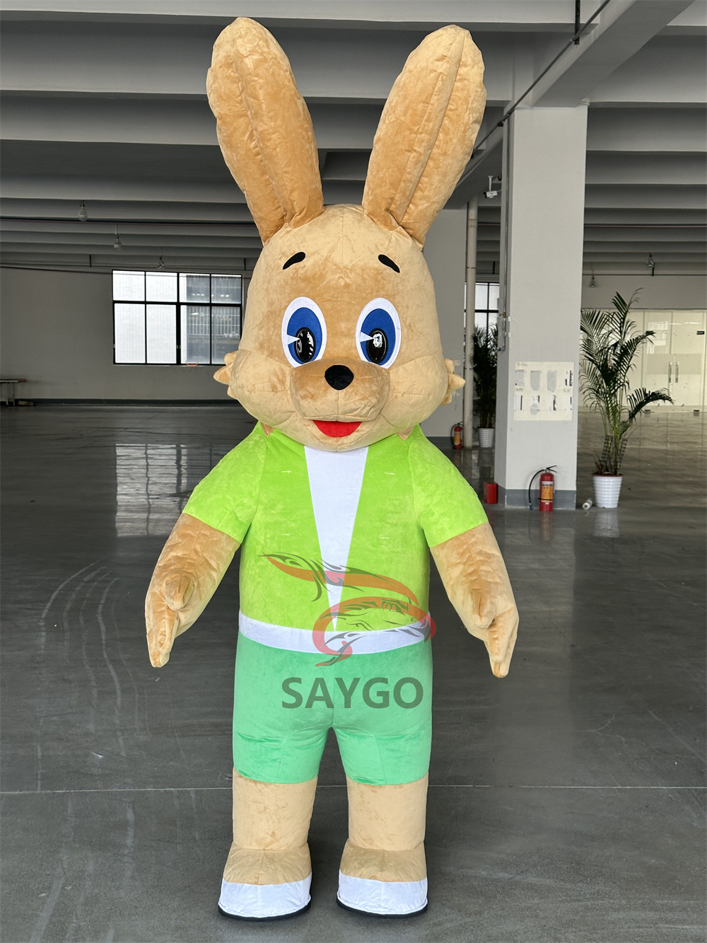Factory Easter Bunny Hot Sale Adult Walking Inflatable Rabbit Hare Mascot Costume Cartoon Inflatable Mascot Costume Suit