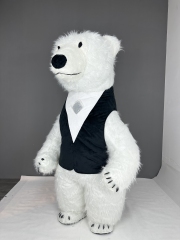 Customized Giant Outdoor Inflatable Walking Panda & Polar Bear Kawaii Mascot Costume for Adult Unisex