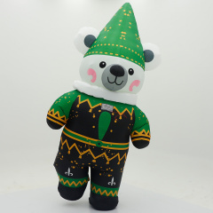Green Clown Bear Custom Inflatable Bear Mascot Costume Animal Cosplay Cartoon Theme Christmas Party Advertising Costumes
