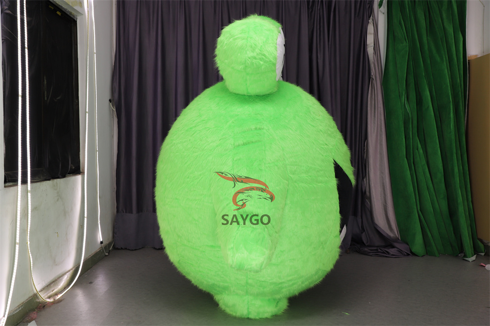 Customized 3 Eyes 2m Giant Inflatable Mascot Costume Monster Walking Style Unisex Adult for Party Parade Halloween