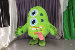 Inflatable Giant Green Two Eyes Monster Costumes Mascot Halloween Party for Outdoor Advertising