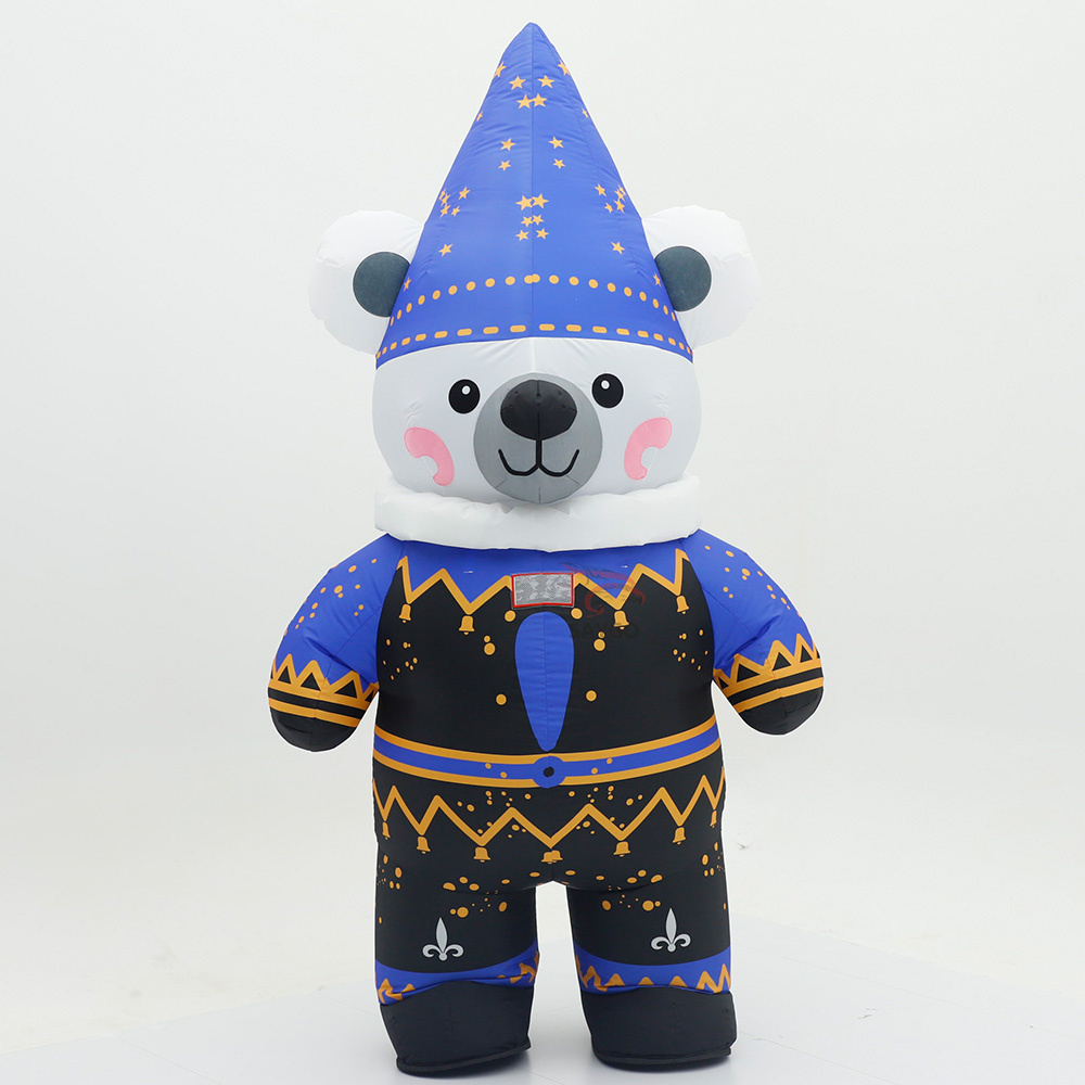 Customized Giant Outdoor Custom Christmas Teddy Bear Inflatable Mascot Costumes for Adults for Entertainment