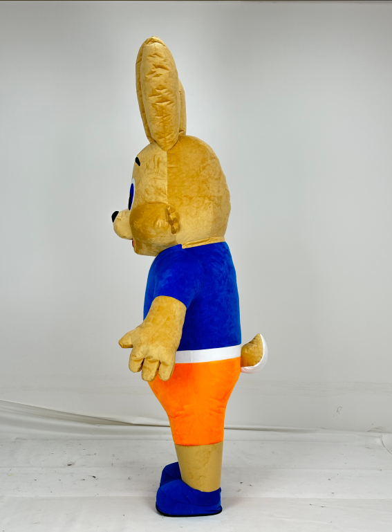 Factory Easter Bunny Hot Sale Adult Walking Inflatable Rabbit Hare Mascot Costume Cartoon Inflatable Mascot Costume Suit