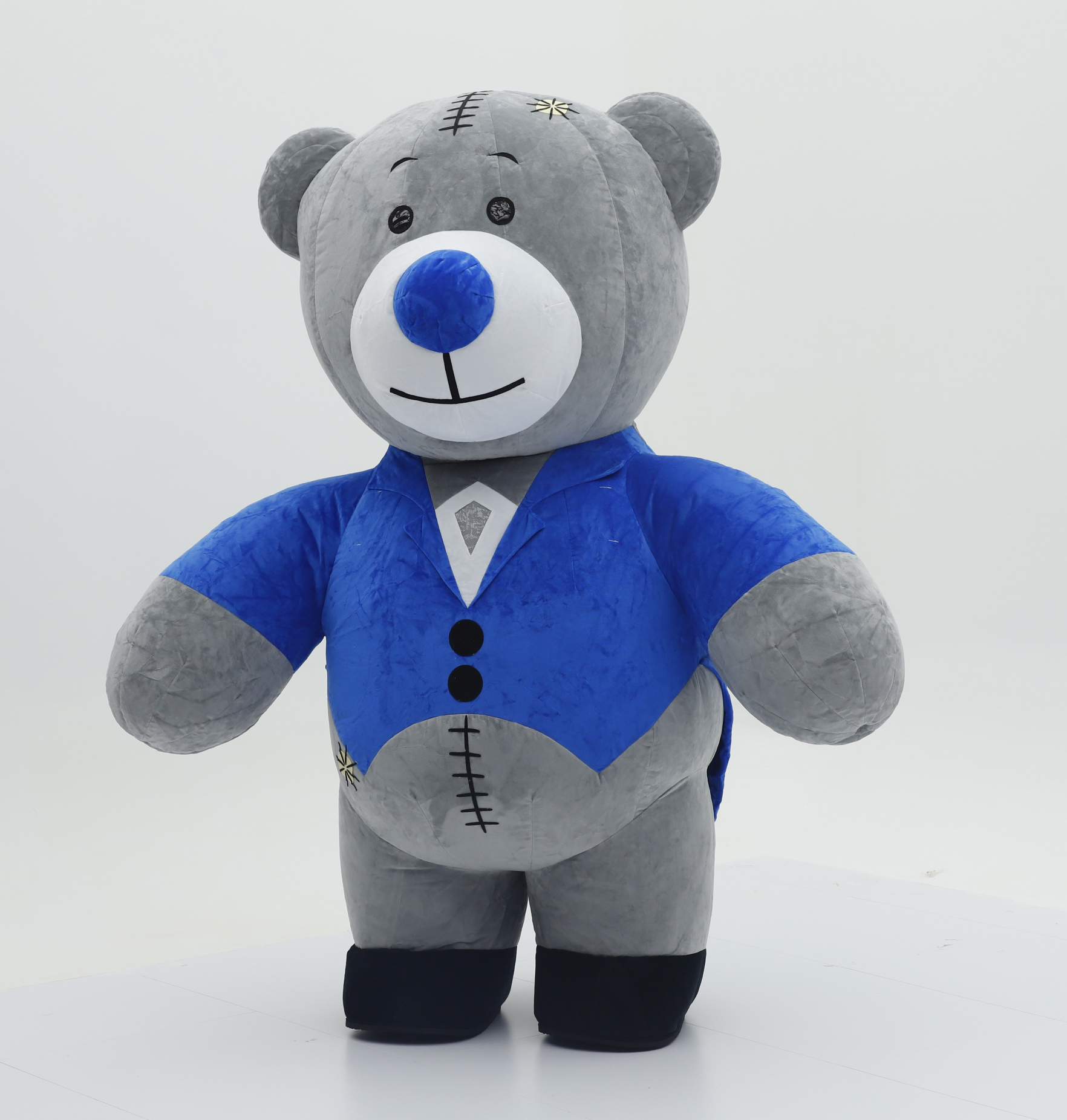 New Inflatable Swallowtail Bear Dress for Adult Mascot Costume Hand-Drawn Plush for Wedding Parties Cosplay Anime Style