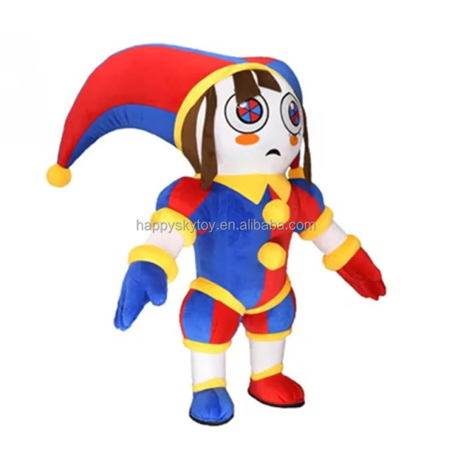 Indoor/Outdoor Plush Inflatable Clown Mascot Costume for Halloween Carnival Sale Children's Dance Costumes Halloween Clown