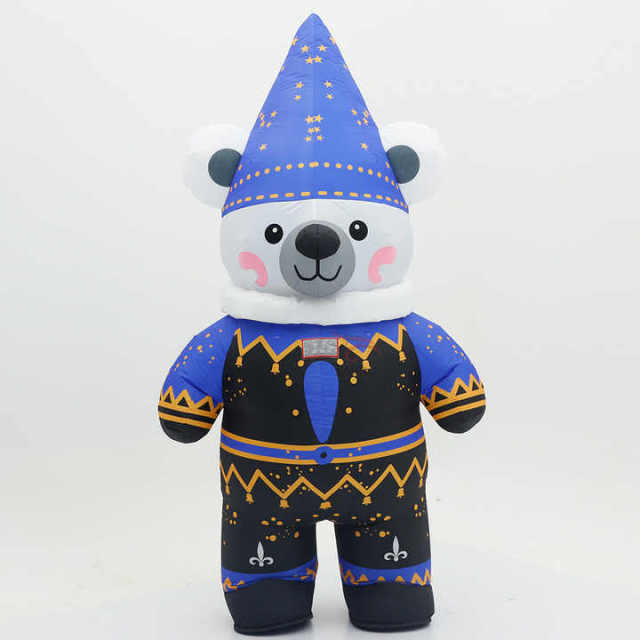 Customized Giant Outdoor Custom Christmas Teddy Bear Inflatable Mascot Costumes for Adults for Entertainment