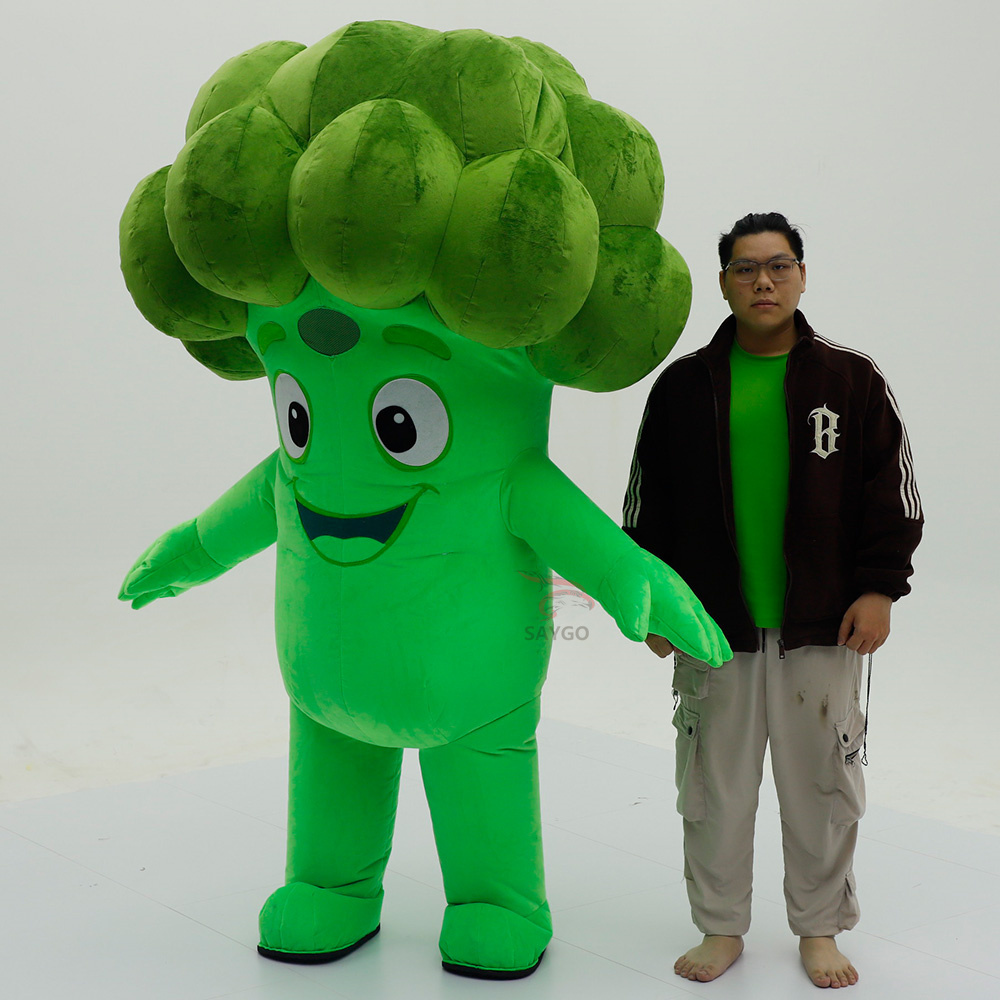 Performance Wear Plant Broccoli Inflatable Mascot Costumes for Adults Party Dress 2.2m Broccoli Inflatable Suits Events Sale