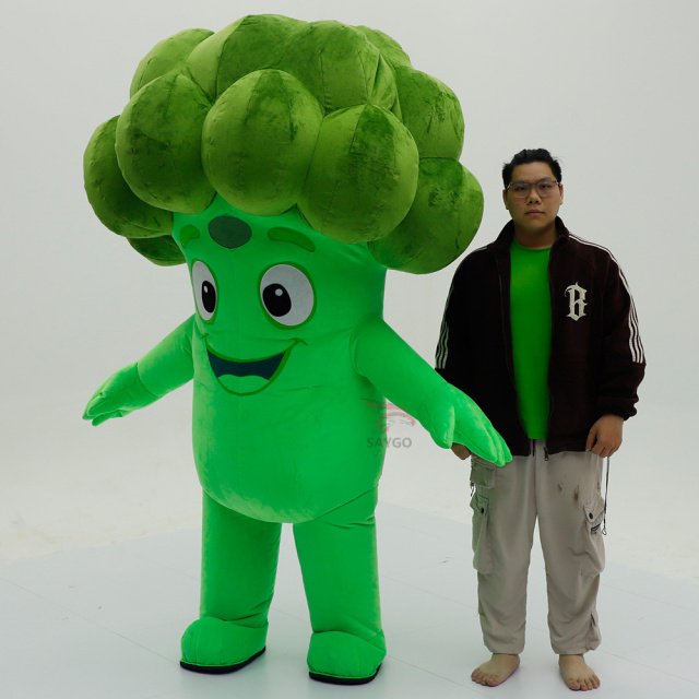Performance Wear Plant Broccoli Inflatable Mascot Costumes for Adults Party Dress 2.2m Broccoli Inflatable Suits Events Sale