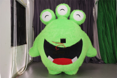 Customized 3 Eyes 2m Giant Inflatable Mascot Costume Monster Walking Style Unisex Adult for Party Parade Halloween