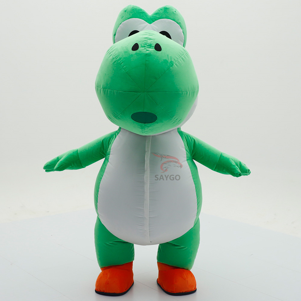New Inflatable Mario Mascot 2.6m Plush Yoshi Costumes Mascot for Adult Children's Day Stage Performance Dragon Costumes