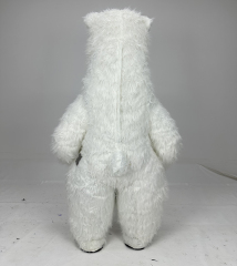 Halloween Cosplay Factory Price Wholesales Custom Halloween Adult Smiling White Polar Bear Inflatable Mascot Costume for Sale