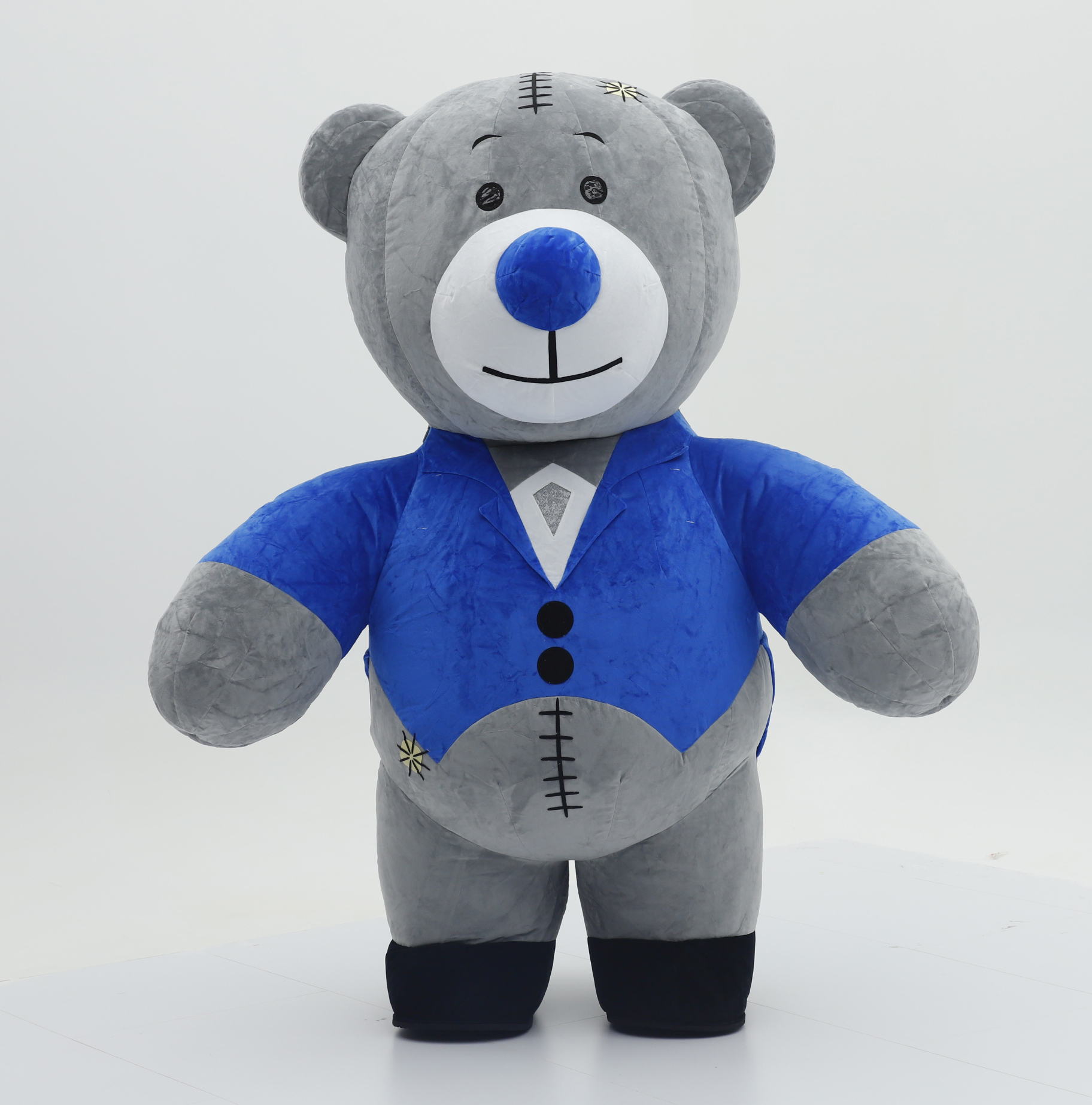 New Inflatable Swallowtail Bear Dress for Adult Mascot Costume Hand-Drawn Plush for Wedding Parties Cosplay Anime Style