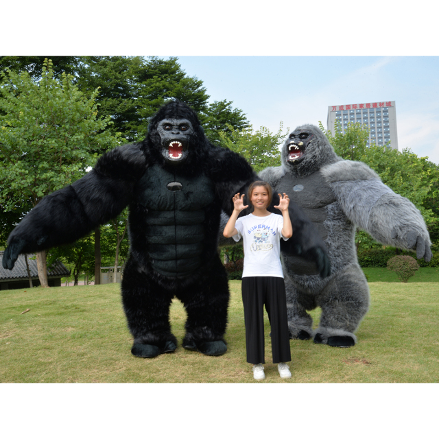 MOQ 1 PCS 2.2/2.6m New Inflatable Gorilla Mascot Costume Customized king Kong Halloween Anime Carnival Mascot,Big Mascot,MOQ 1 PCS 2.2/2.6m New Inflatable Gorilla Mascot Costume Customized king Kong Halloween Anime Carnival Mascot