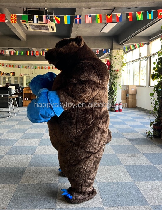 Inflatable Boxing Bear Costume Adult Unisex Mascot Rental-Happy Sky Brand Easter/Halloween Theme Made in Guangdong