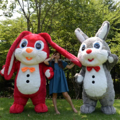 Hot Sale Unisex Inflatable Easter Rabbit Mascot Costume Popular Adult Party Dress