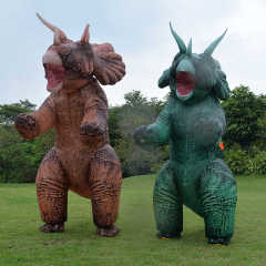 Giant Triceratops Dinosaur Inflatable Costume for Family Funny Outdoor Walking Dinosaur Inflatable Clothing