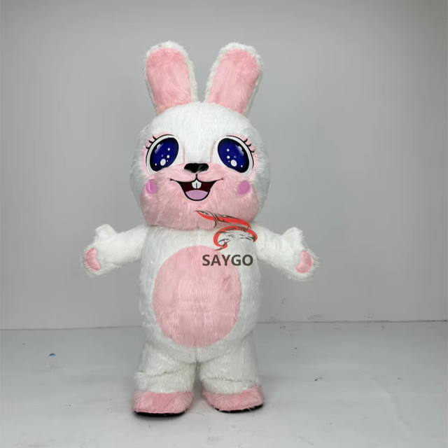 Factory Cheap Price Custom Inflatable Rabbit Mascot Inflatables Promotional Advertising Cartoon Characters Bunny Costume